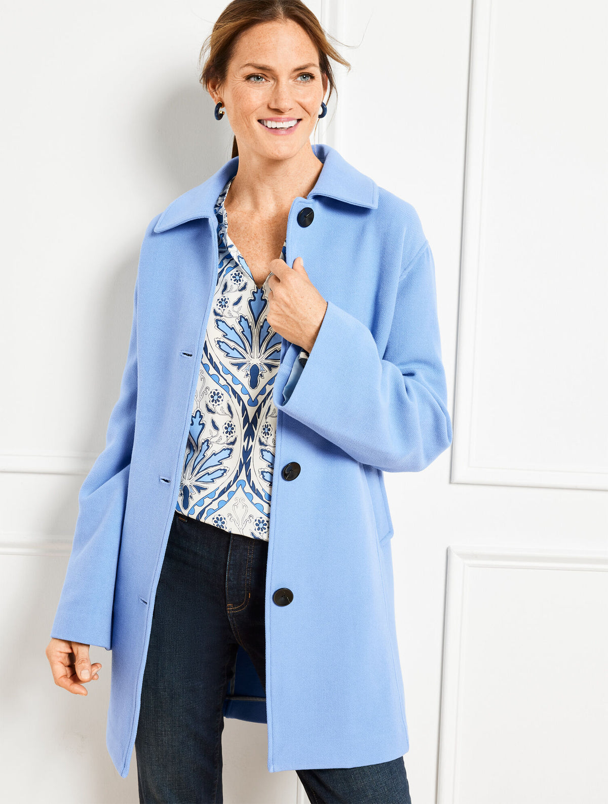 KNIT A-LINE COAT