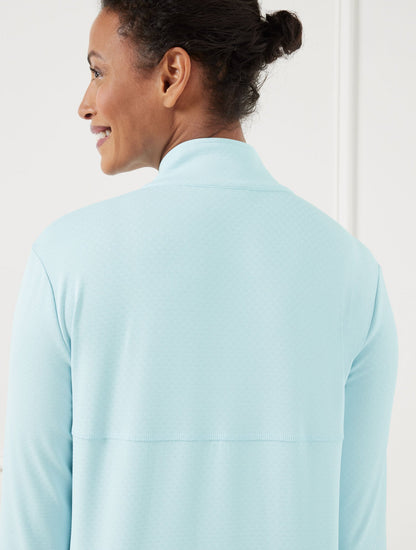 HALF-ZIP PULLOVER - DOT JACQUARD