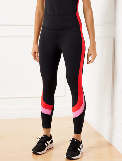 PERFORMANCE INTERLOCK LEGGINGS - COLORBLOCK