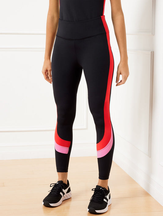 PERFORMANCE INTERLOCK LEGGINGS - COLORBLOCK