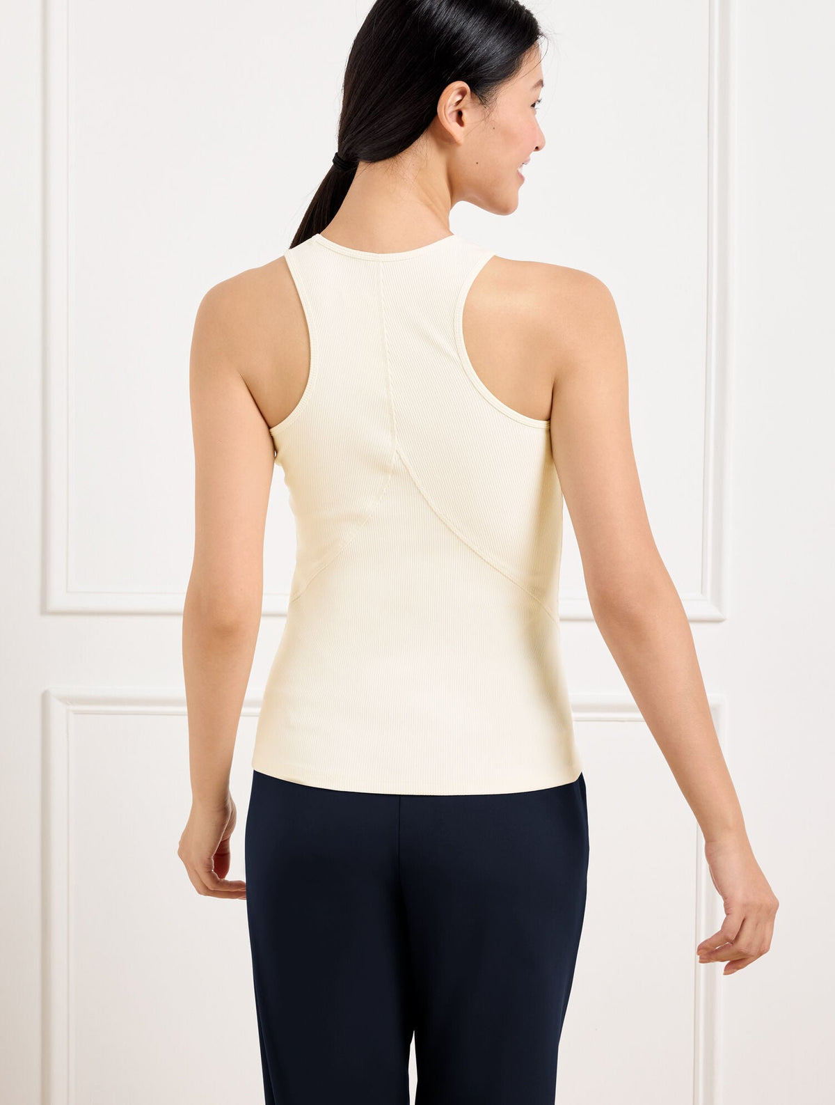 CONTOUR STRETCH RIBBED TANK