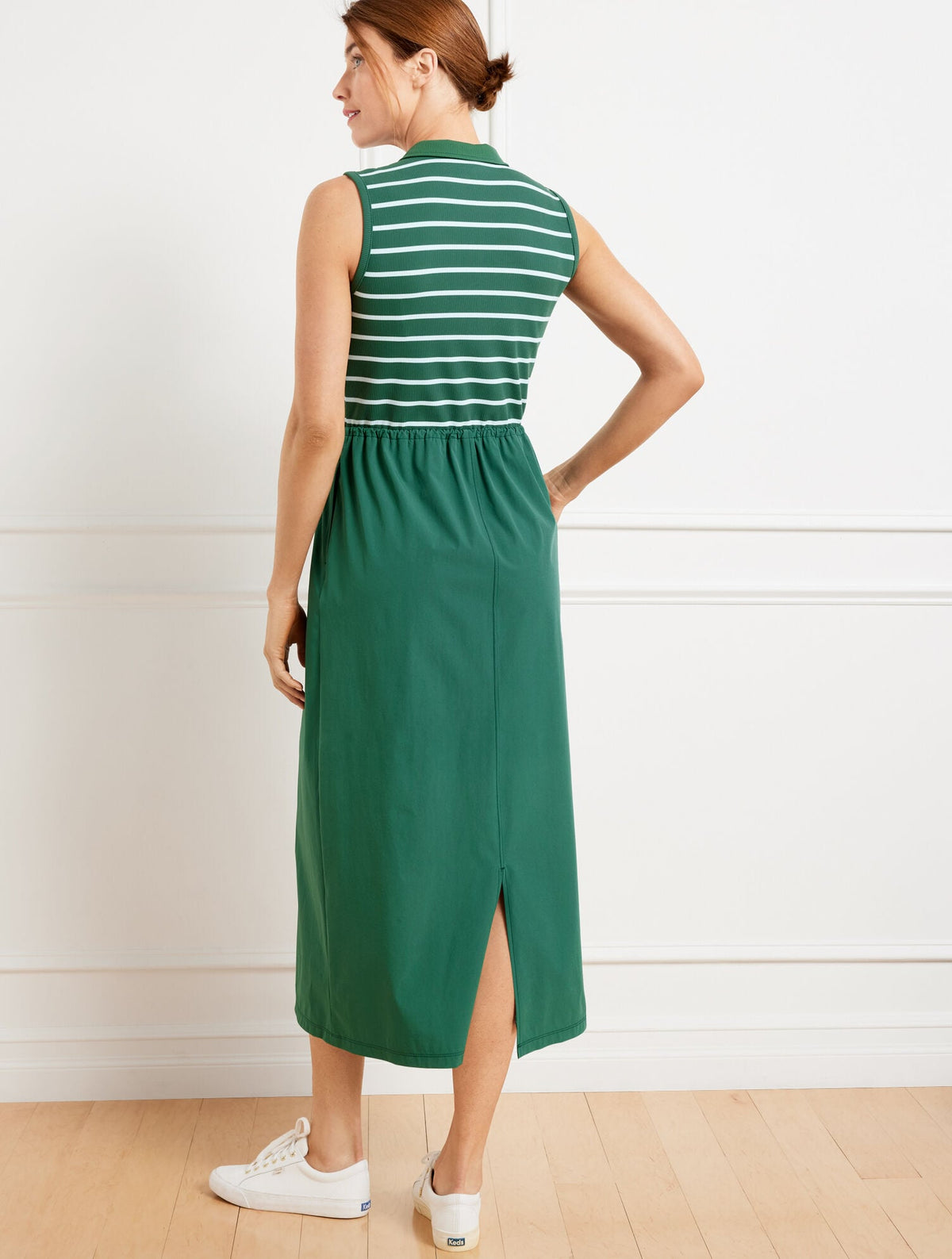 MIXED MEDIA POLO DRESS