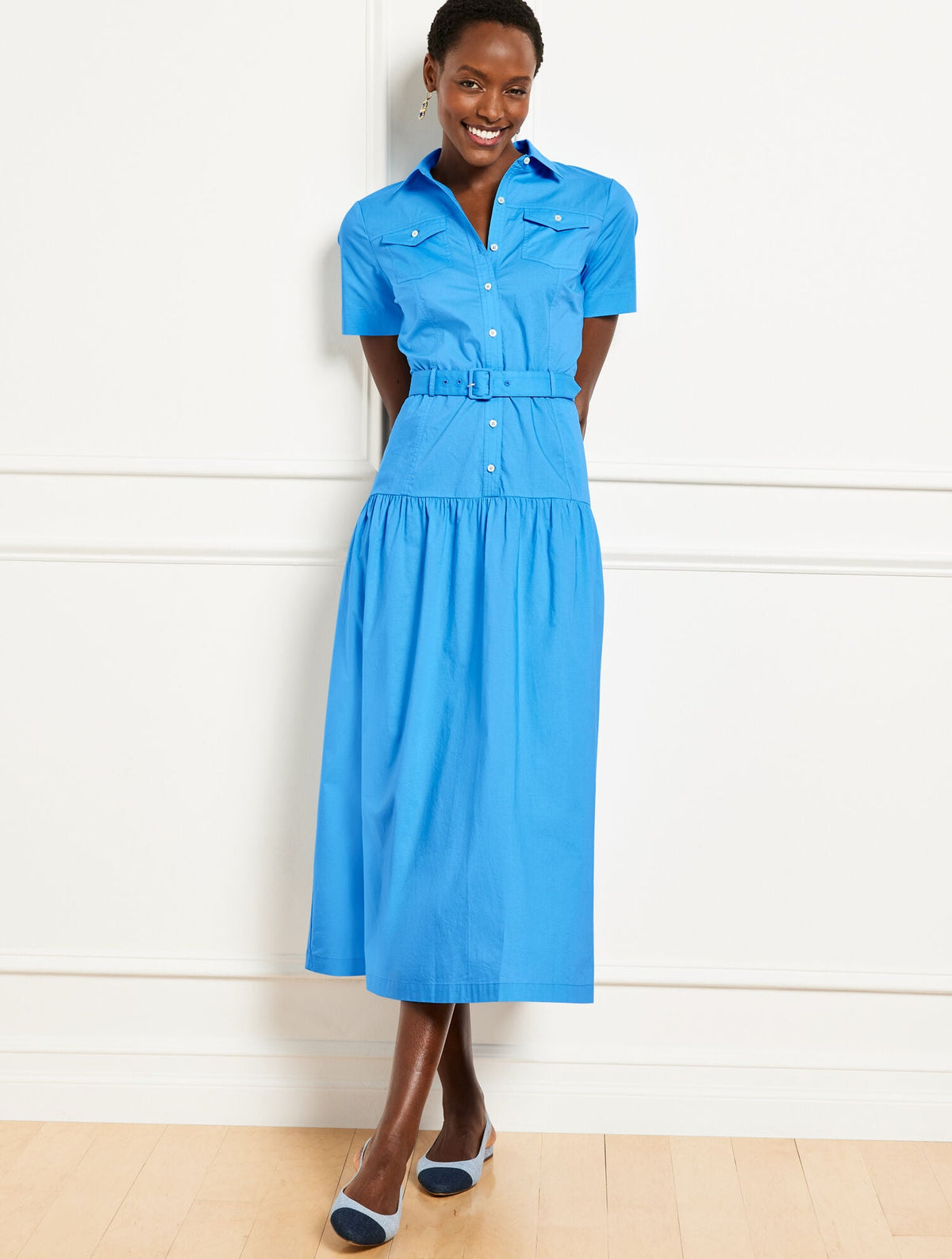 FRESH POPLIN UTILITY SHIRTDRESS