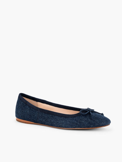 BLAINE SOFT SOLE DENIM BALLET FLATS