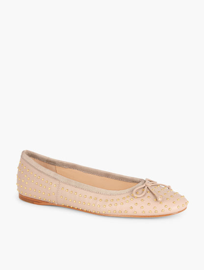 BLAINE SOFT SOLE STUDDED NAPPA BALLET FLATS