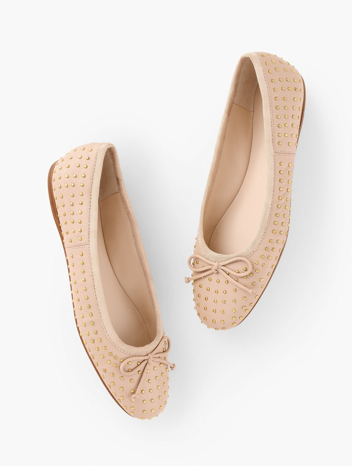 BLAINE SOFT SOLE STUDDED NAPPA BALLET FLATS