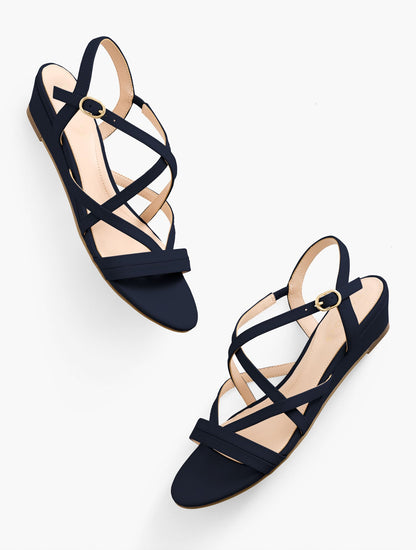 CAPRI NAPPA WEDGE SANDALS