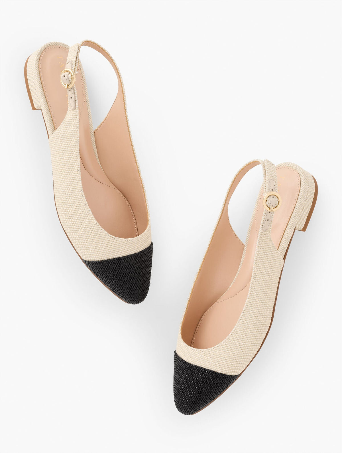 EDISON WOVEN STRAW SLINGBACK FLATS