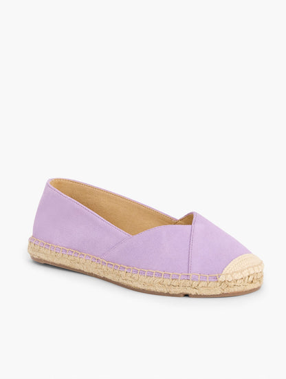 IZZY ASYMMETRIC SUEDE ESPADRILLE FLATS
