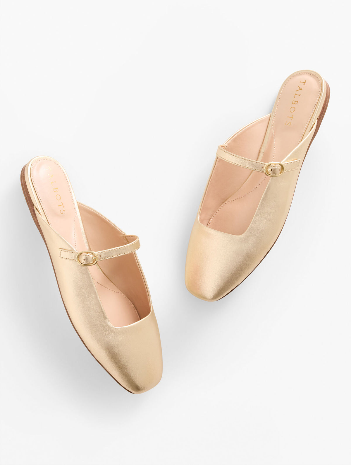 SLOAN MARY JANE METALLIC LEATHER MULES