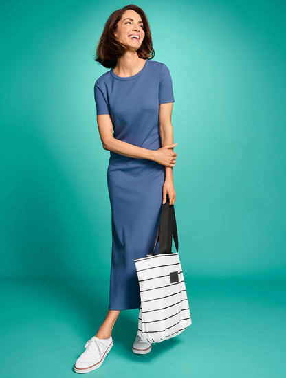 ALOHA COLLECTION PINSTRIPE DAY TRIPPER TOTE