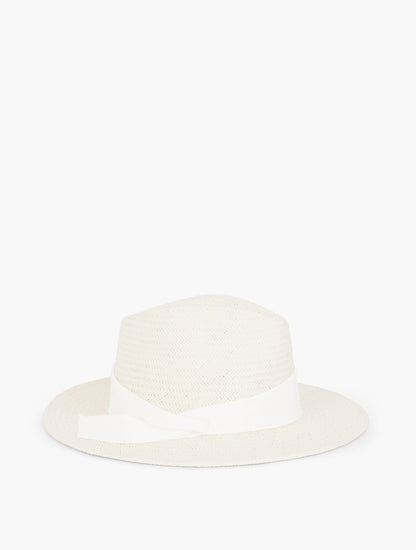 REFINED STRAW FEDORA