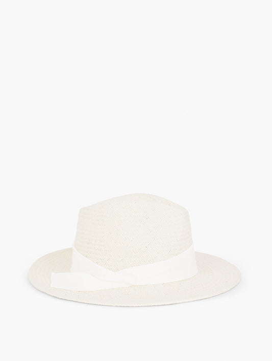 REFINED STRAW FEDORA