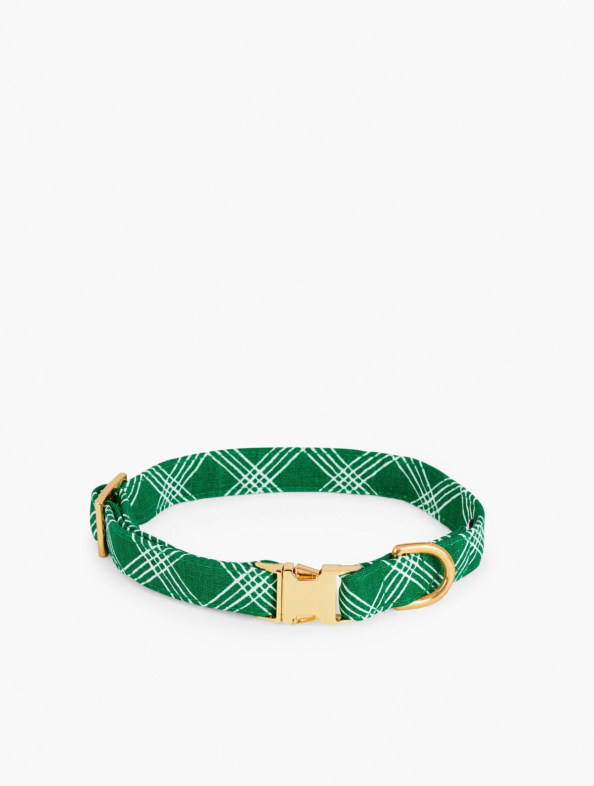 THE FOGGY DOG EMERALD PLAID DOG COLLAR
