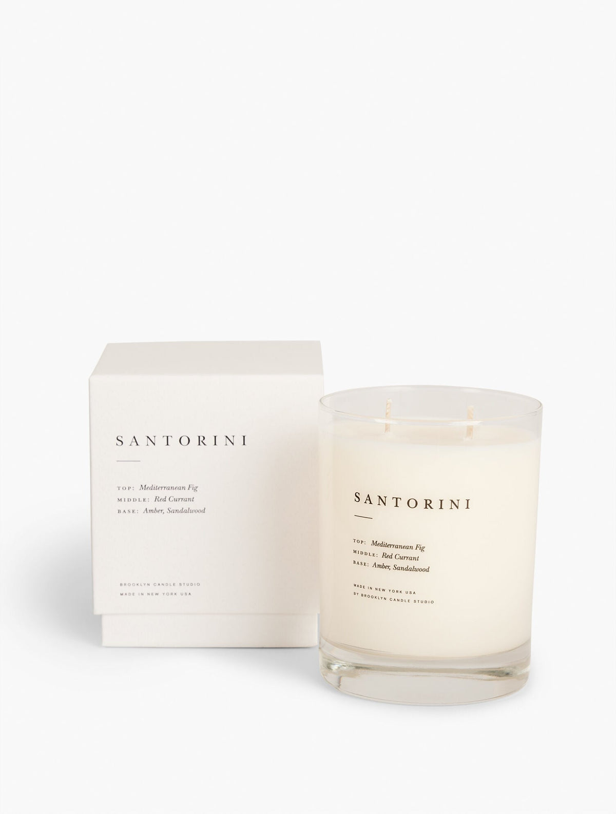 SANTORINI CLASSIC 2-WICK CANDLE BY BROOKLYN CANDLE STUDIO