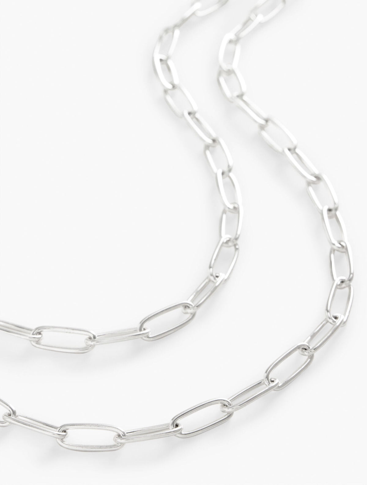 LAYERED PAPERCLIP LINK NECKLACE