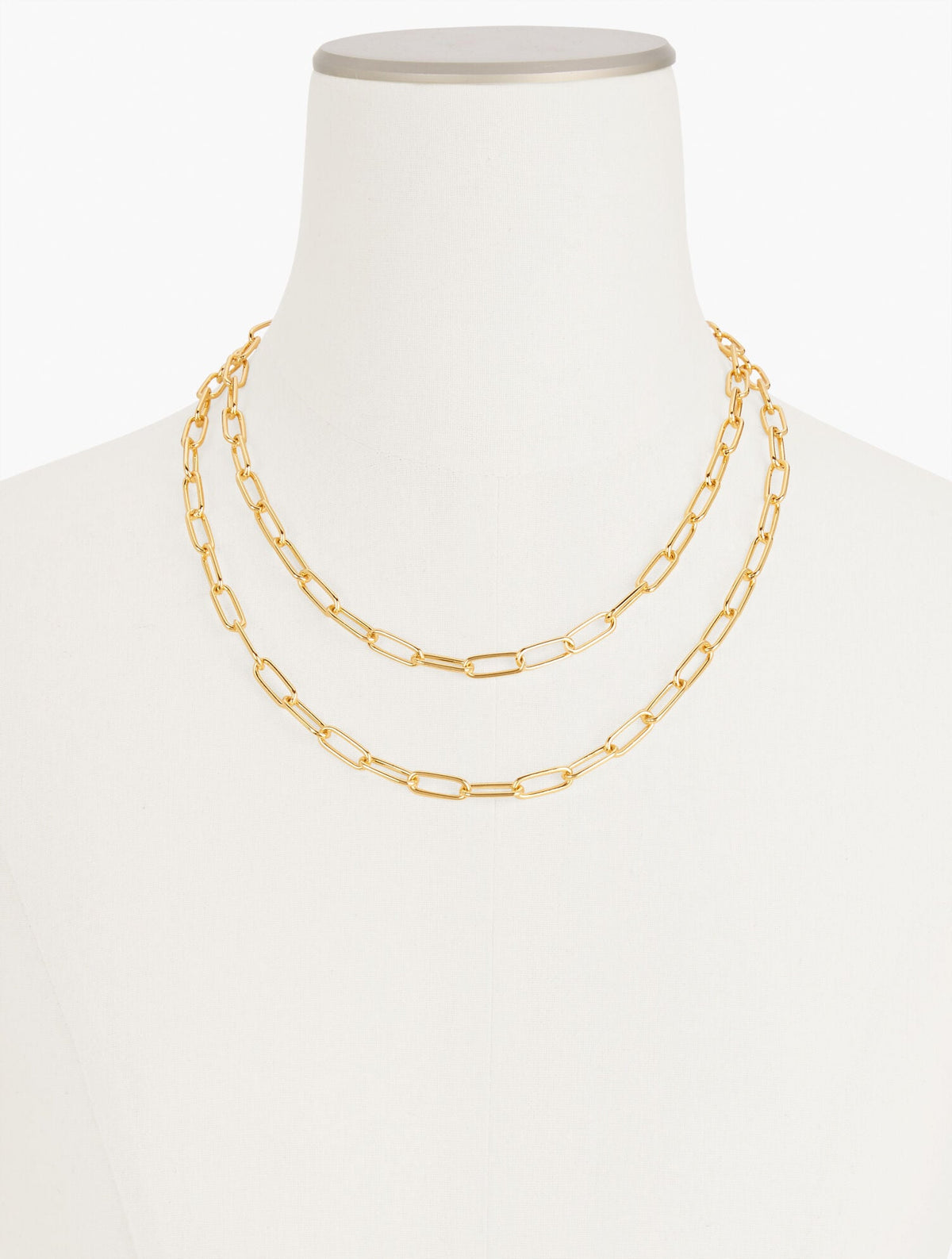 LAYERED PAPERCLIP LINK NECKLACE