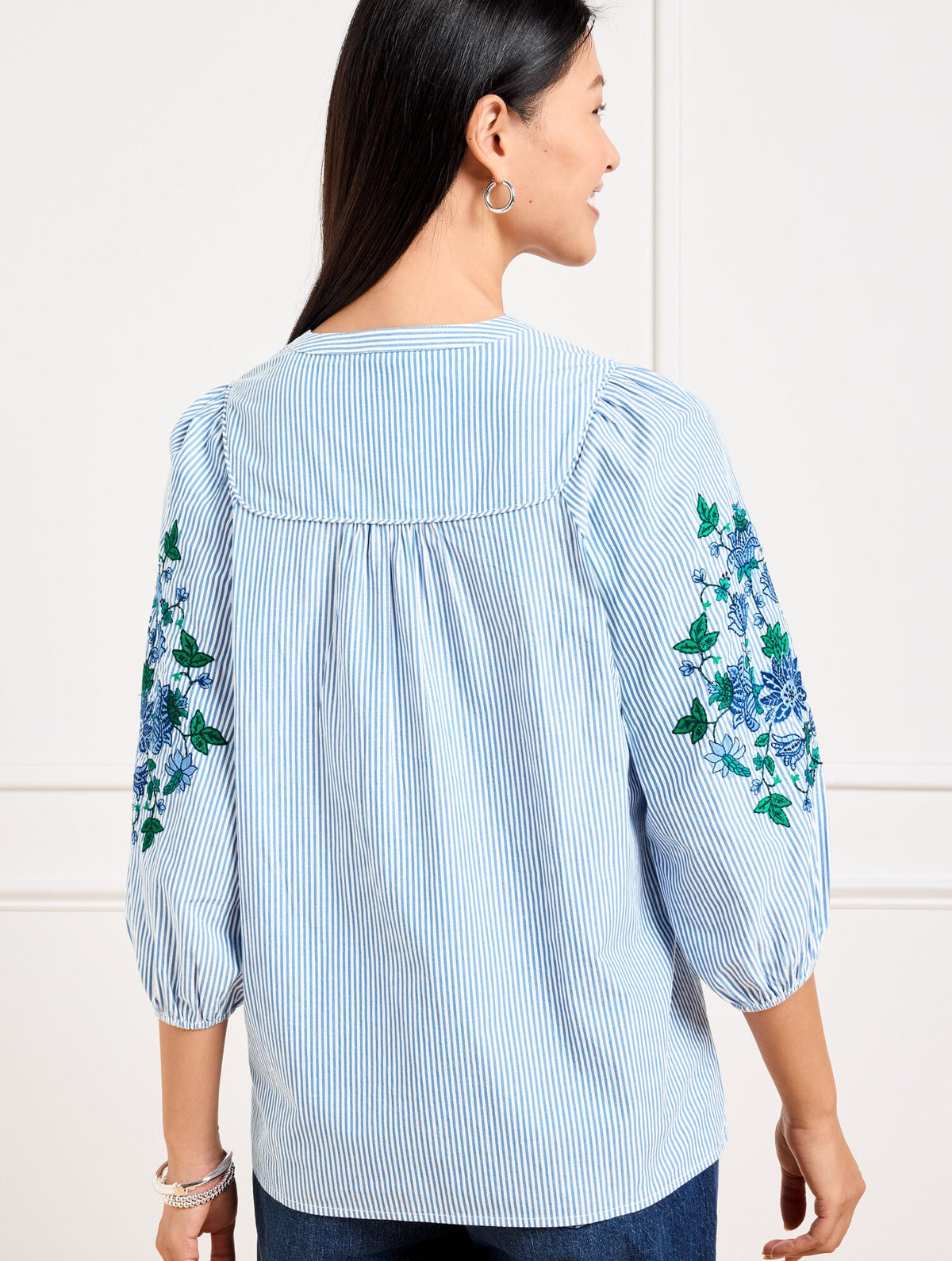 EMBROIDERED STRIPE POPOVER