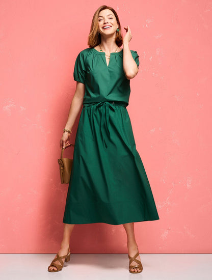SHORT SLEEVE POPLIN TOP