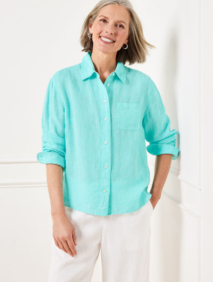 LINEN SHIRT - CROSS DYED