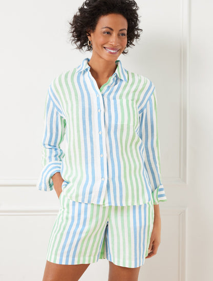 LINEN SHIRT - PLAYFUL STRIPE