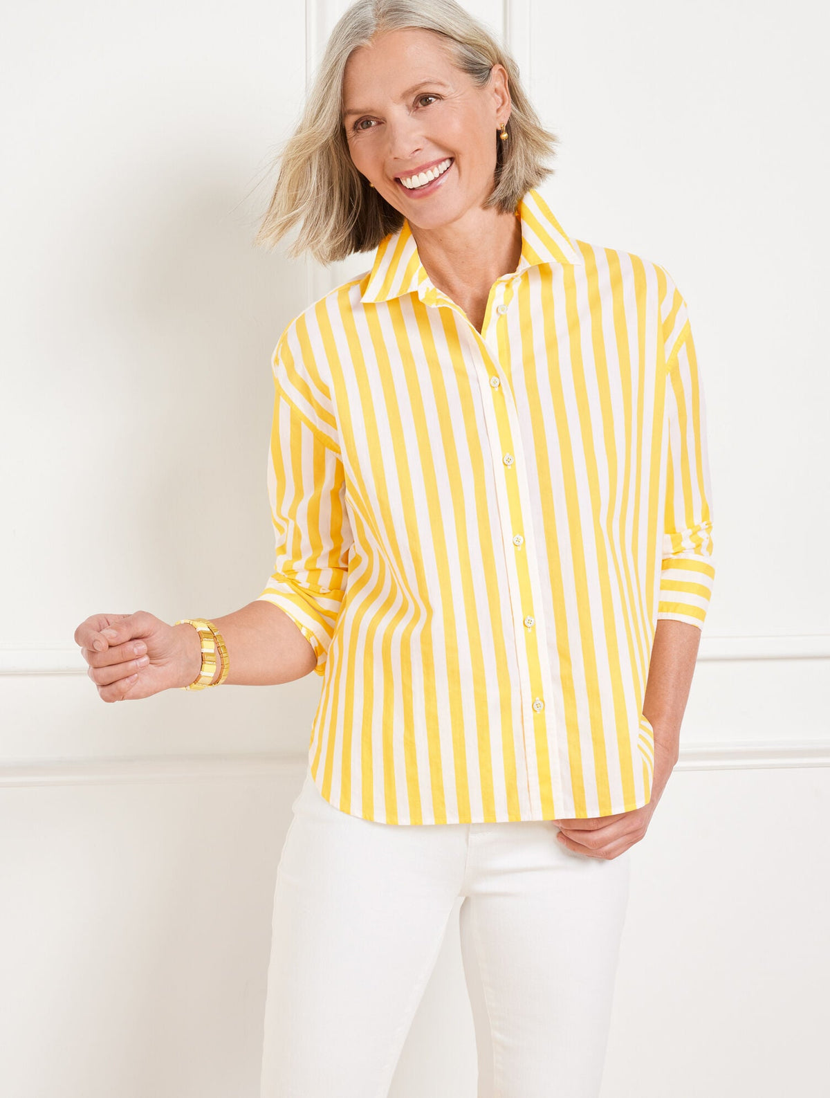 SHORT SHIRT - GARDEN STRIPE