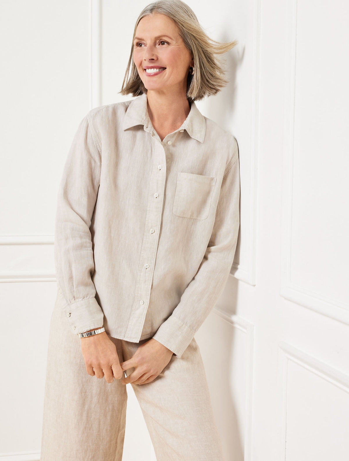 LINEN SHIRT - BEIGE