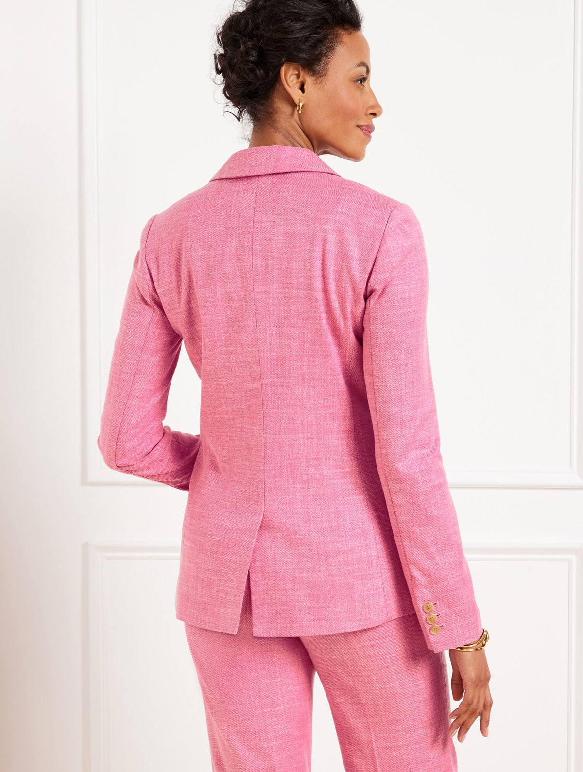 SINGLE BUTTON TWILL BLAZER