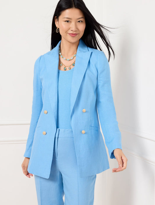 NO CLOSE LINEN BLAZER
