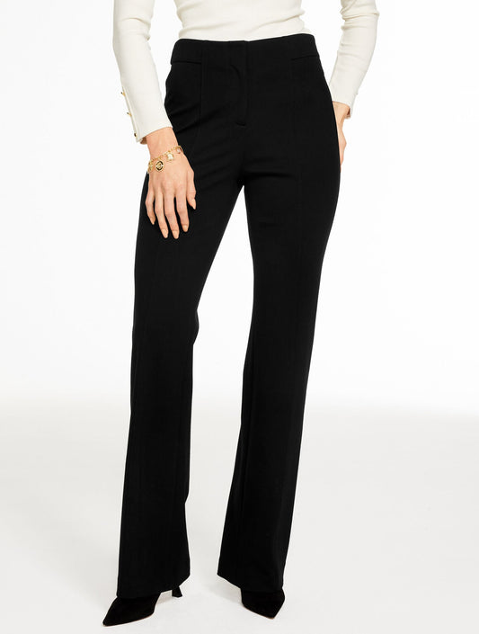 LUXE PONTE FLARE LEG PANTS