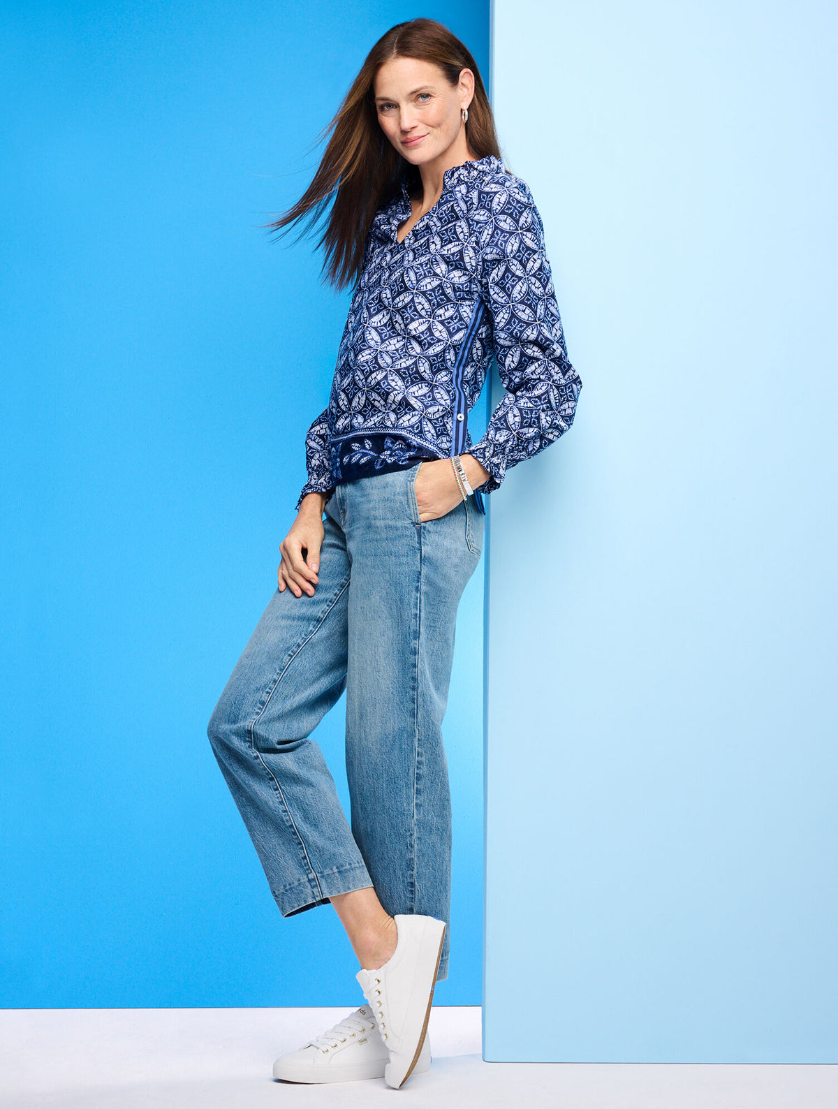 STRAIGHT ANKLE JEANS - BLAIRE WASH