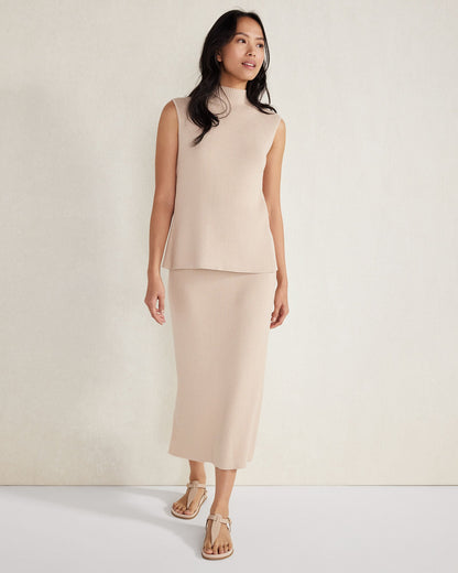 ORGANIC COTTON RIB KNIT SWEATER TANK