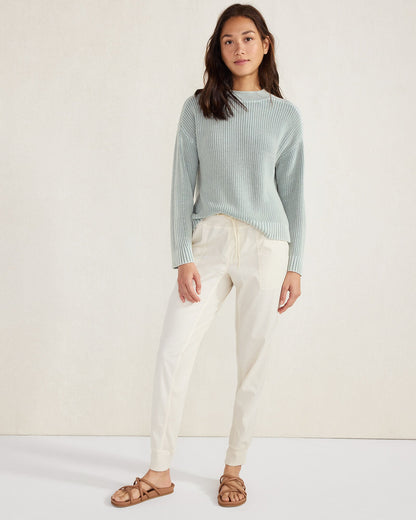 GARMENT-DYED ORGANIC COTTON ROLLNECK SWEATER