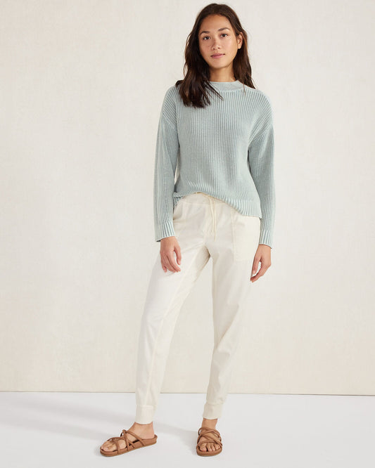 GARMENT-DYED ORGANIC COTTON ROLLNECK SWEATER