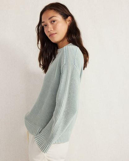 GARMENT-DYED ORGANIC COTTON ROLLNECK SWEATER