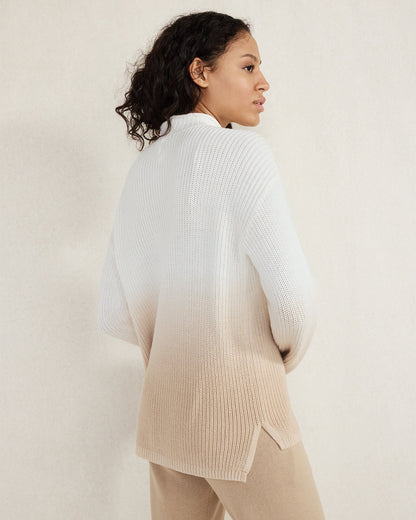 DIP-DYED ORGANIC COTTON ROLLNECK SWEATER