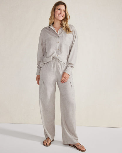 DRAPEY WOOL CARGO PANTS