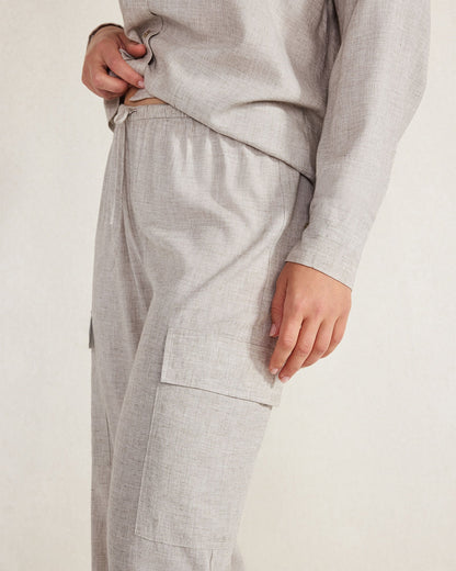 DRAPEY WOOL CARGO PANTS