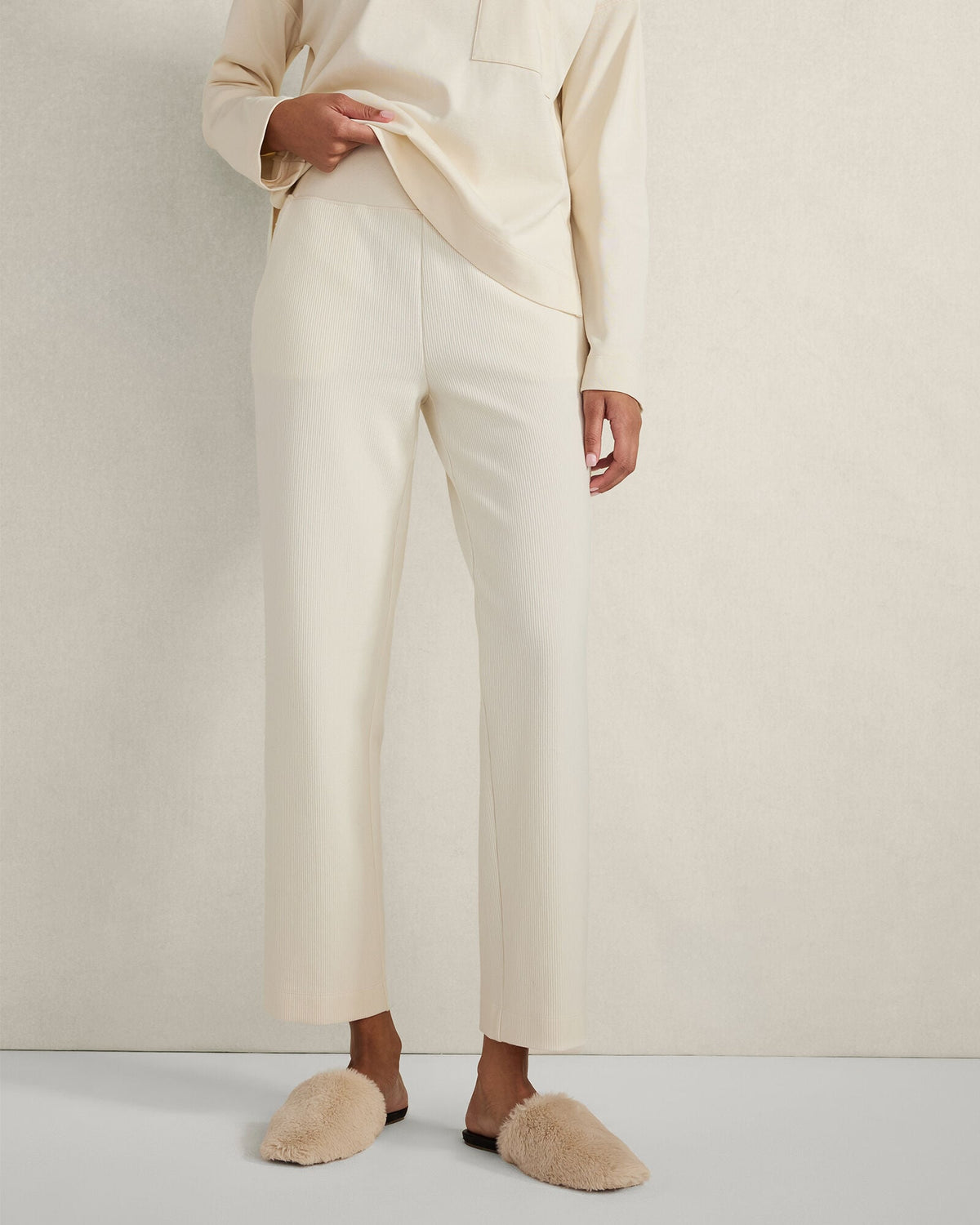 ORGANIC COTTON OTTOMAN RIB PANTS