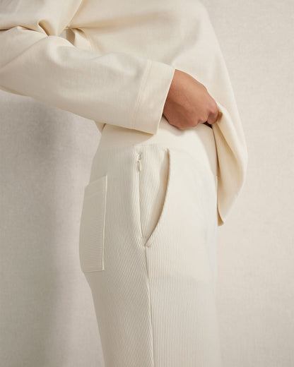 ORGANIC COTTON OTTOMAN RIB PANTS