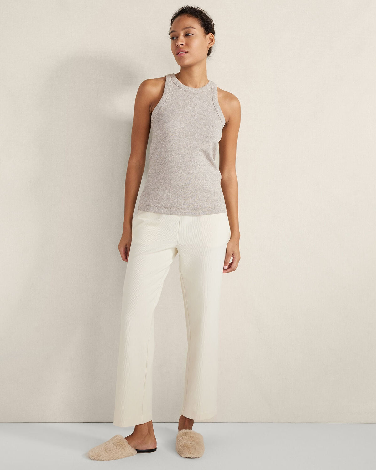 ORGANIC COTTON OTTOMAN RIB PANTS