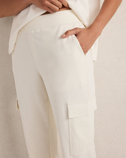 ORGANIC COTTON INTERLOCK CARGO PANTS