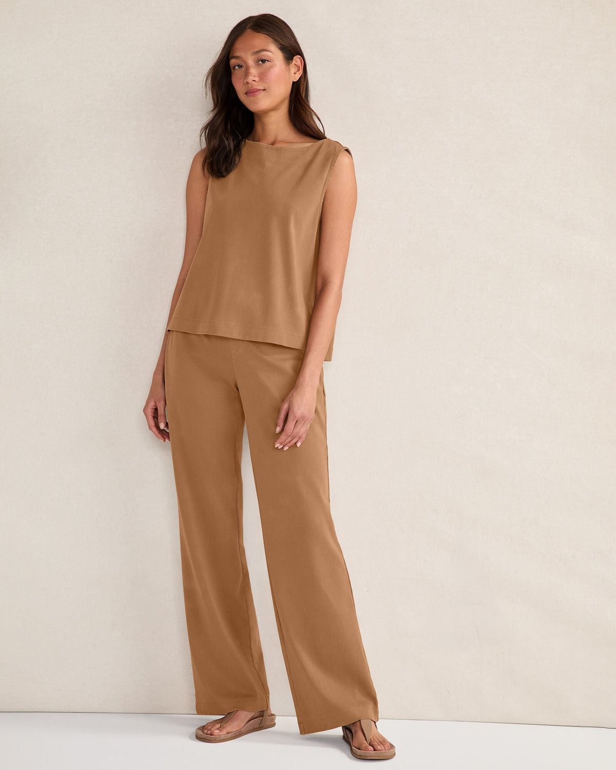ORGANIC COTTON INTERLOCK BOOT CUT PANTS