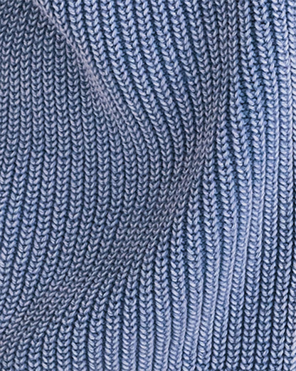 GARMENT-DYED ORGANIC COTTON SHAKER STITCH CARDIGAN