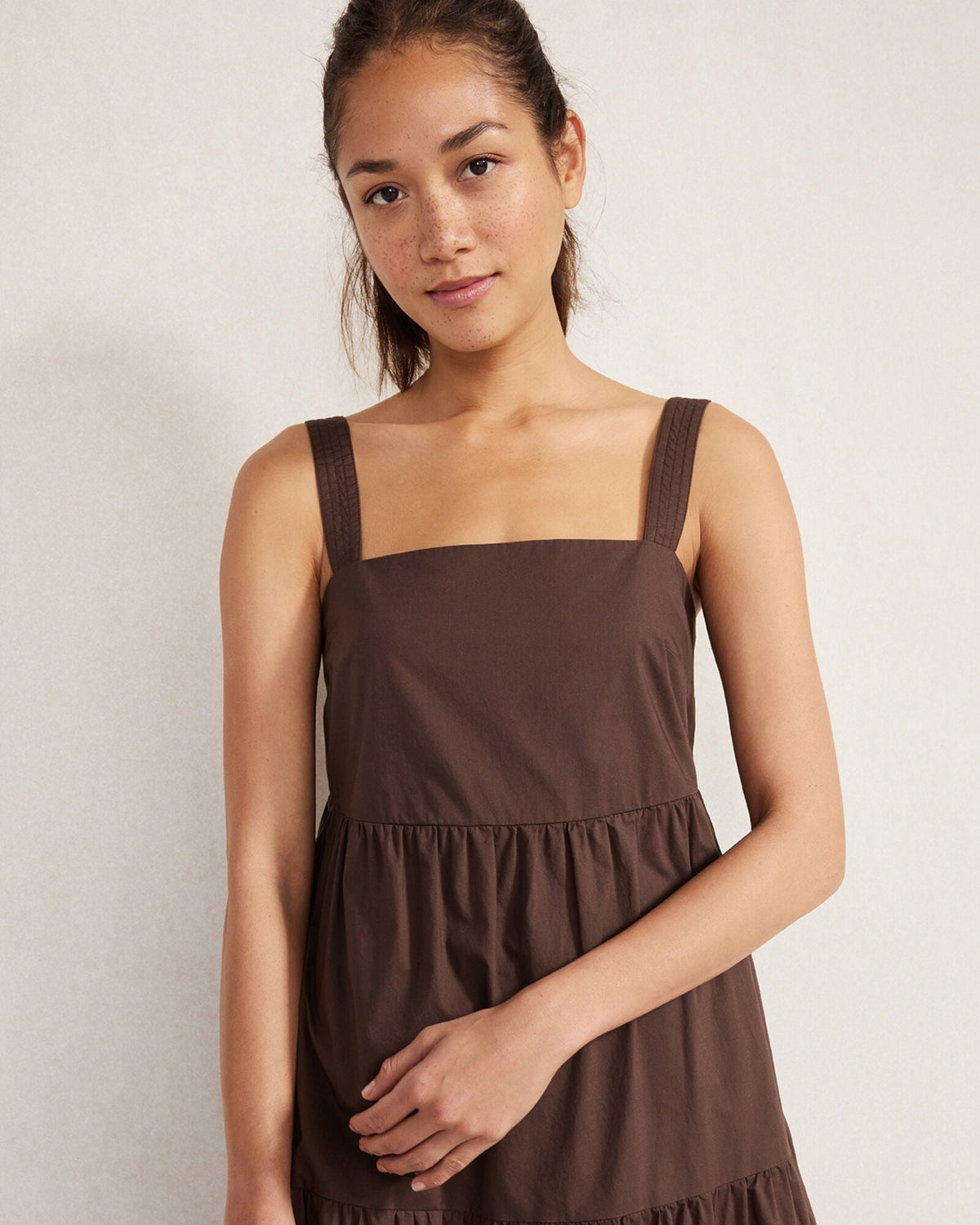 ORGANIC COTTON POPLIN MIDI DRESS