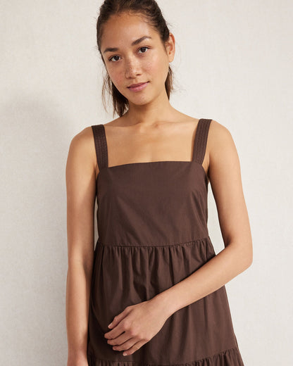 ORGANIC COTTON POPLIN MIDI DRESS