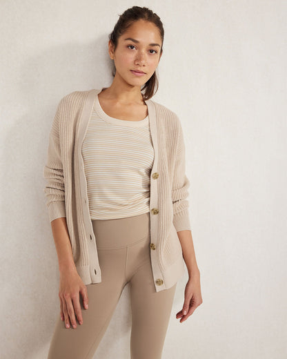 ORGANIC COTTON STRIPE SCOOP NECK TANK