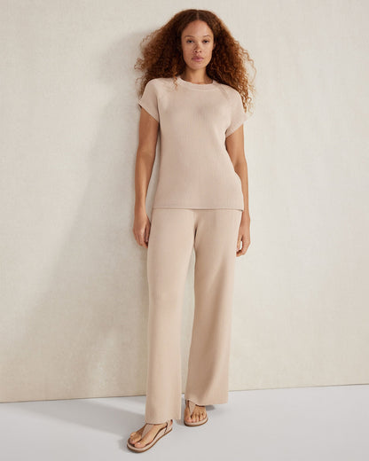 ORGANIC COTTON RIB KNIT SWEATER