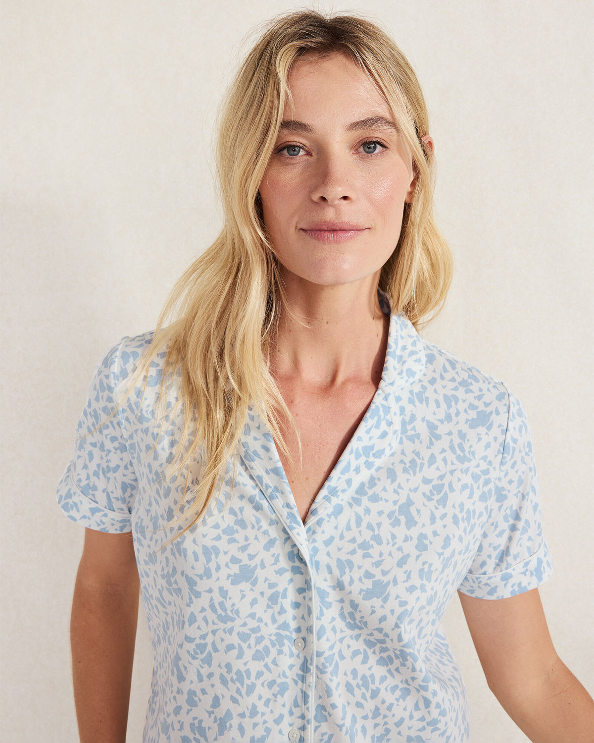 ORGANIC COTTON JERSEY MIRAGE PAJAMA SHIRT