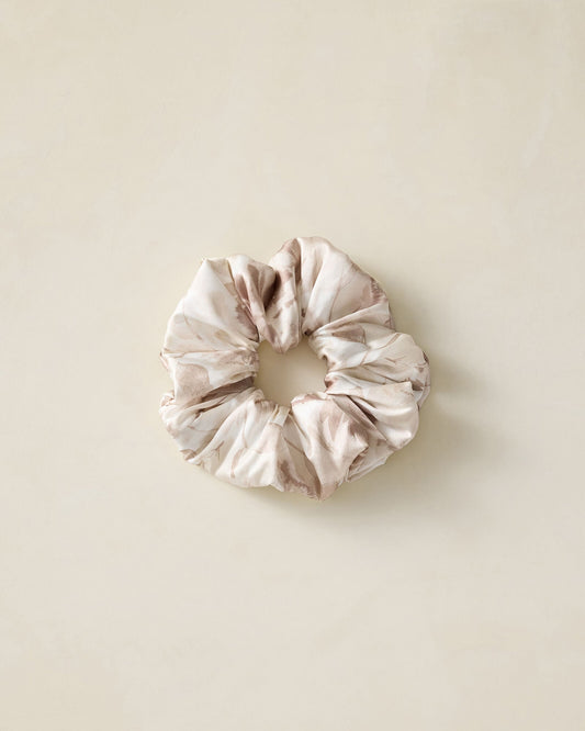 WASHABLE SILK TRANQUIL FLORAL SCRUNCHIE